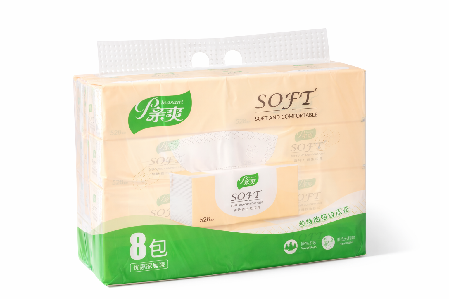 Papier Mouchoir Soft Premium – Lot de 8 Paquets (Ultra Doux & Confortable) – Image 2