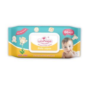 Lingettes Bébé Uninoe à l’Aloe Vera – Paquet de 60 pièces