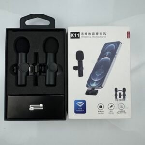 Microphone Sans Fil K11 pour Smartphone – Micro Lavalier Wireless pour Vidéo, TikTok, YouTube, iPhone & Android