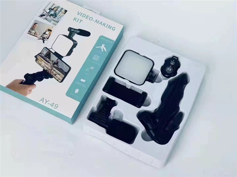 Kit Vlogging Smartphone avec Microphone et Lumière LED – Trépied Selfie pour Vidéo, YouTube, TikTok – Image 3