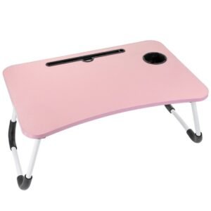 Table de lit pliable multifonction pour ordinateur portable avec porte-gobelet