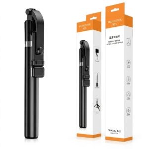 Trépied Perche à Selfie R1S 3-en-1 – Bluetooth Sans Fil, Tête Rotative 360° et Design Format de Poche