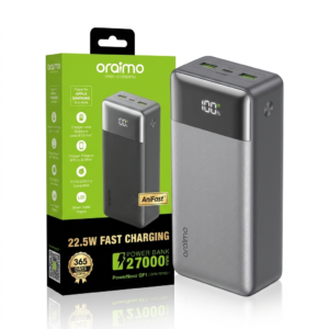 Power Bank oraimo PowerNova QF1 27000mAh – 22.5W & Écran LED