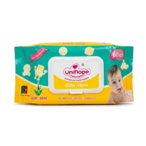 Lingettes Bébé Unihope Aloe Vera 60 Pcs